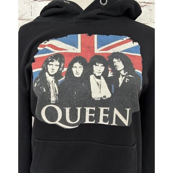 QUEEN Women’s Pullover Hoodie Black Size Medium NO DRAWSTRING - Picture 2 of 4